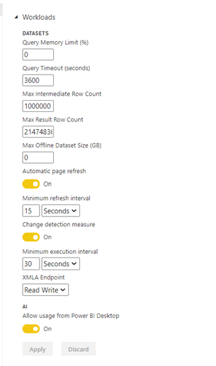 Como acessar as configurações de capacidade no Power BI Premium Gen2