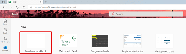Como se conectar a conjuntos de dados do Power BI no Excel Microsoft para a web 1
