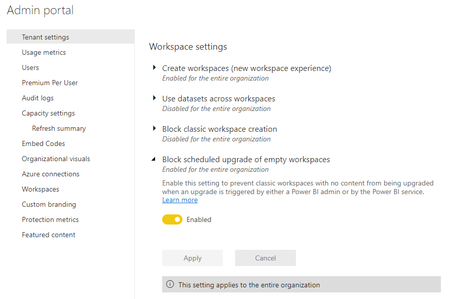 Classic Workspace tem uma nova atualização disponível