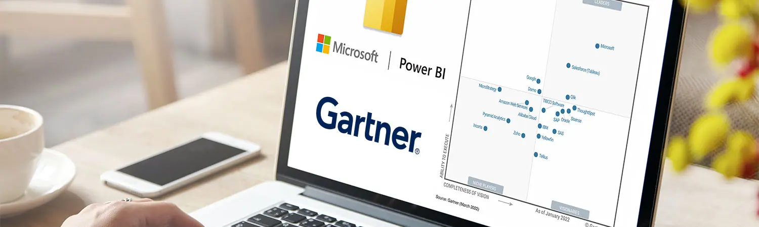 Power BI Microsoft é considerado o Líder no Quadrante Mágico do Gartner